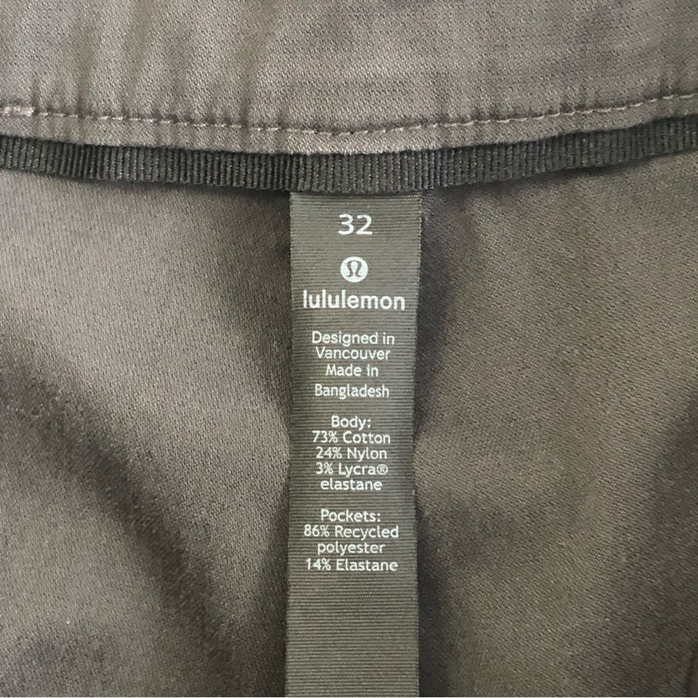 LULULEMON Commission Men Gray Stretch Chino Pant Sz 32 - Picture 4 of 14